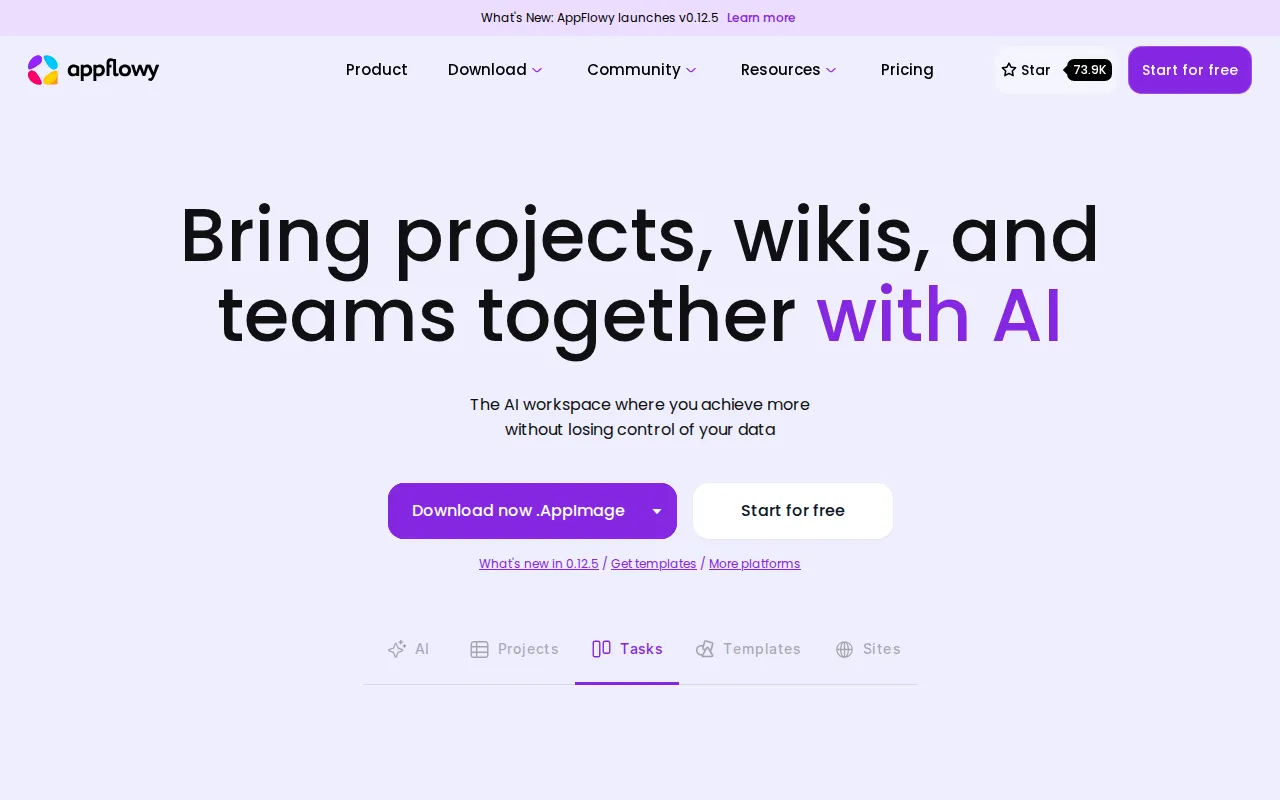 AppFlowy - Open-Source Notion Alternative user interface