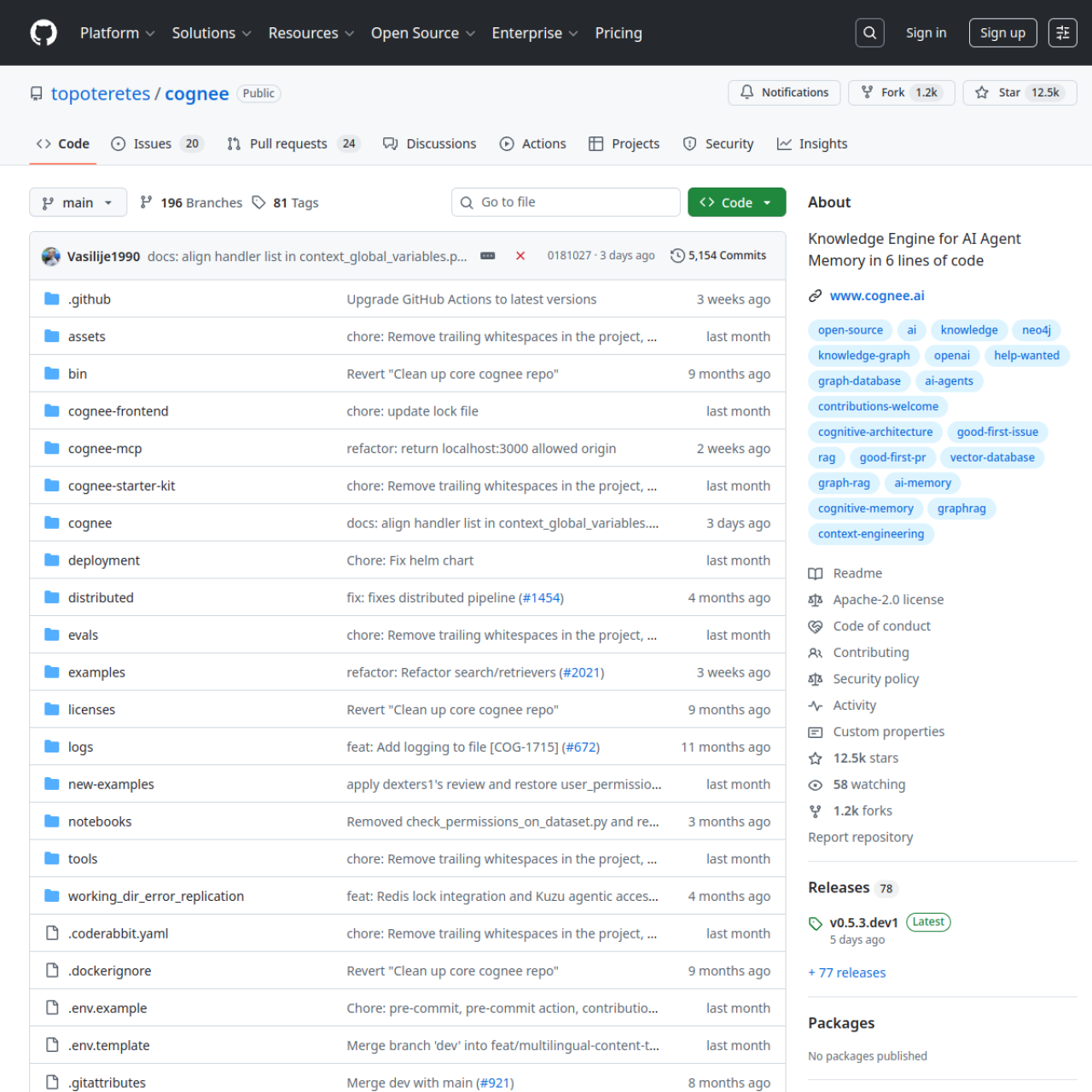 Cognee - AI Memory and Knowledge Graph Platform user interface