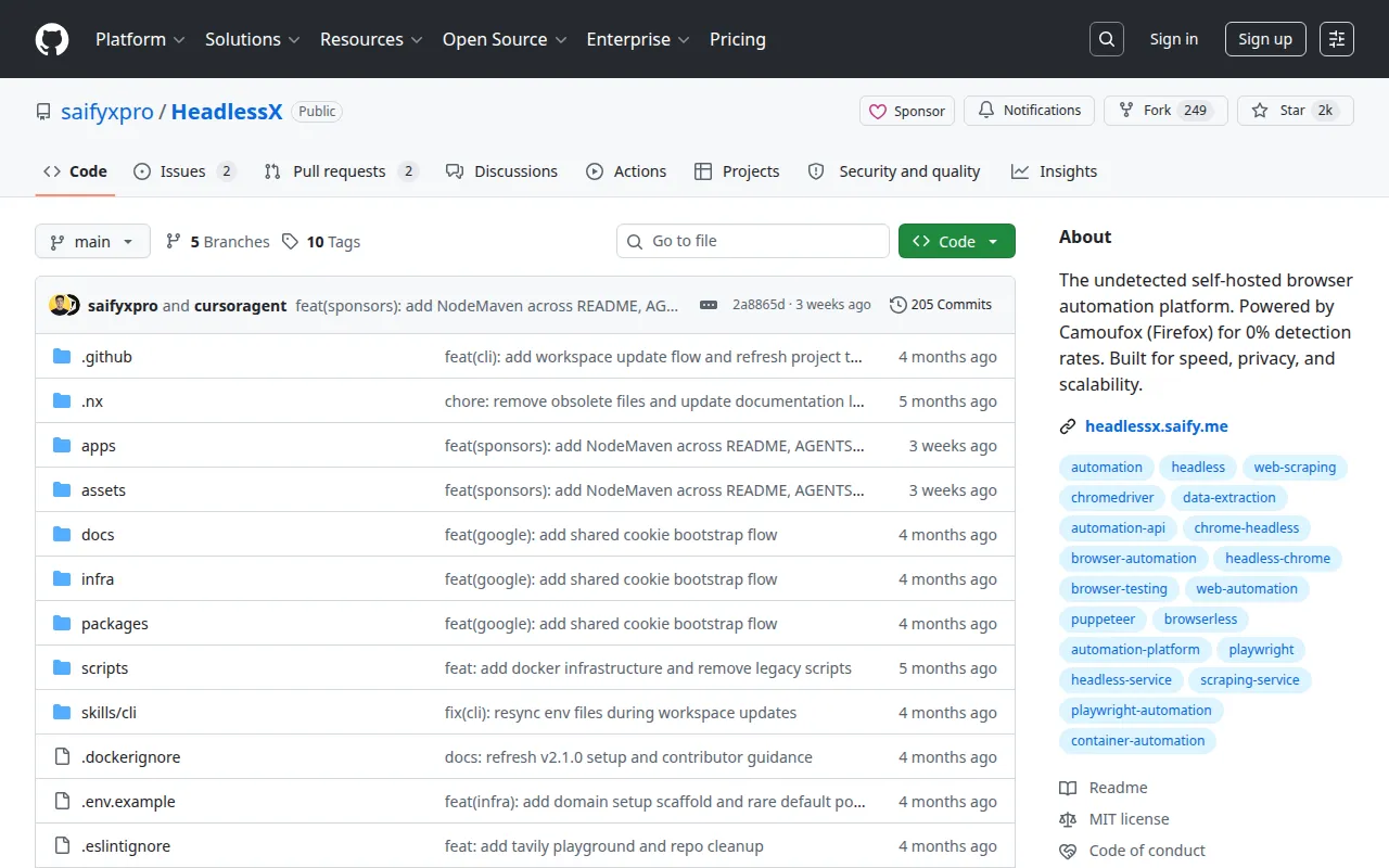 HeadlessX - Self-Hosted Browser Automation user interface