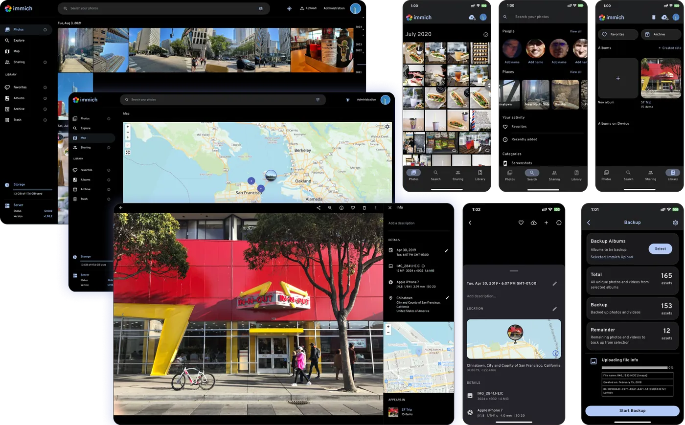 Immich - Self-Hosted Photo and Video Backup user interface