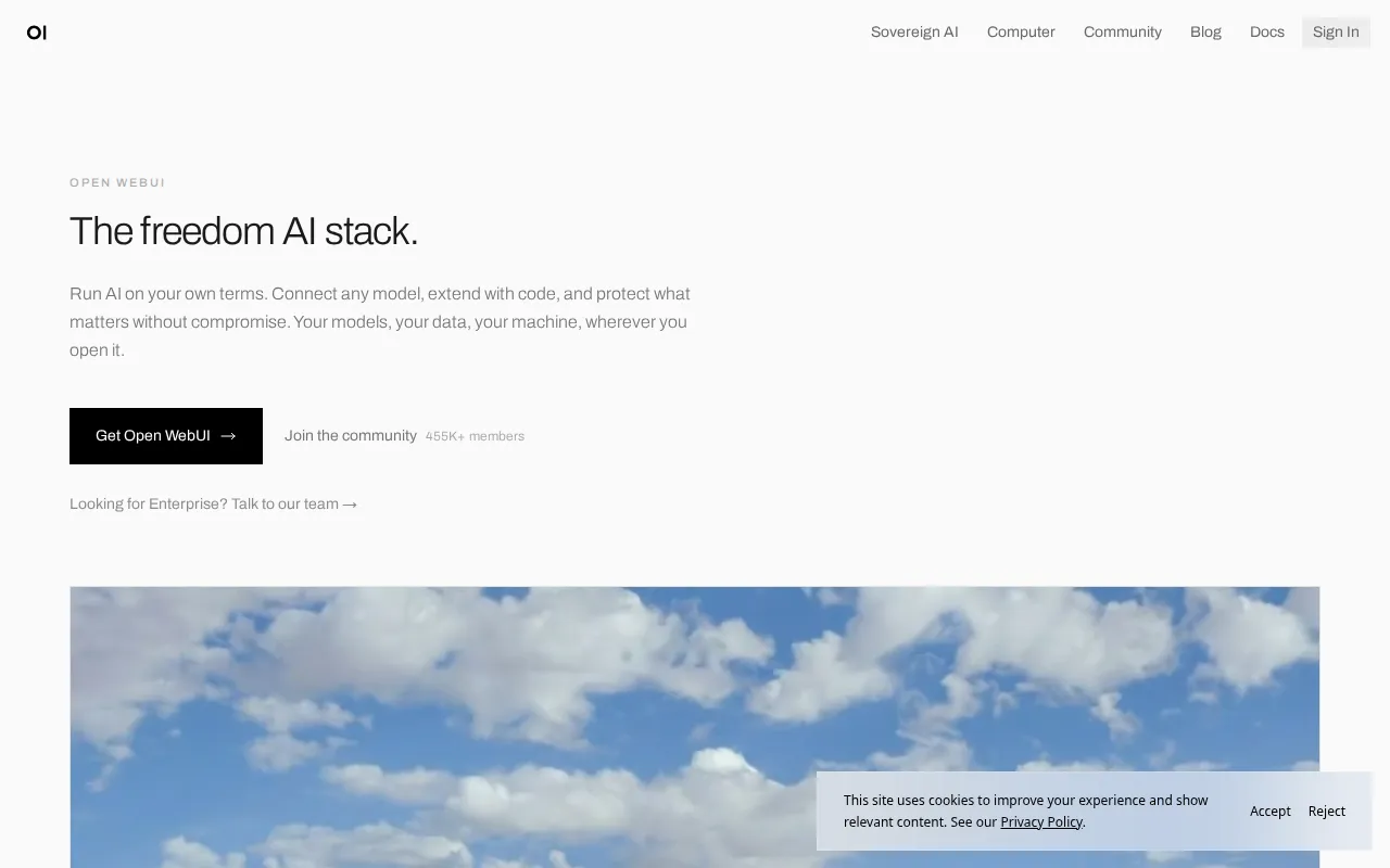 Open WebUI - Self-Hosted ChatGPT Interface user interface