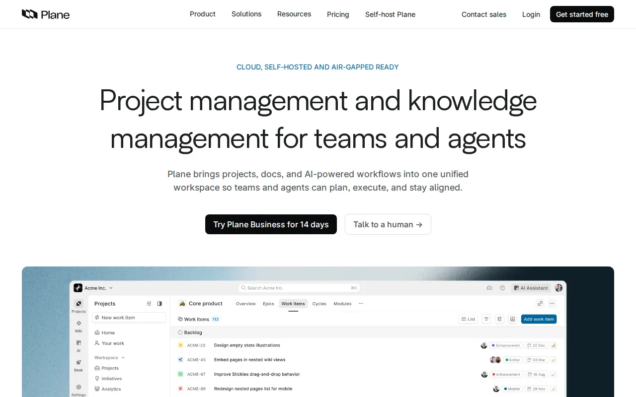 Plane - Open-Source Project Management user interface