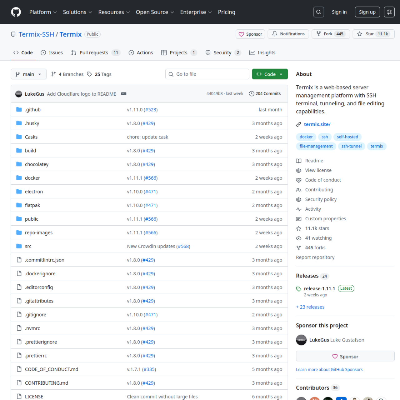 Termix - Self-Hosted SSH and Server Workspace user interface